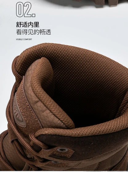 Men's Tactical Boots Ankle Outdoor Hiking Desert Boots Sports Climbing Shoes Military Work Waterproof Work Safety Hunting Shoes
