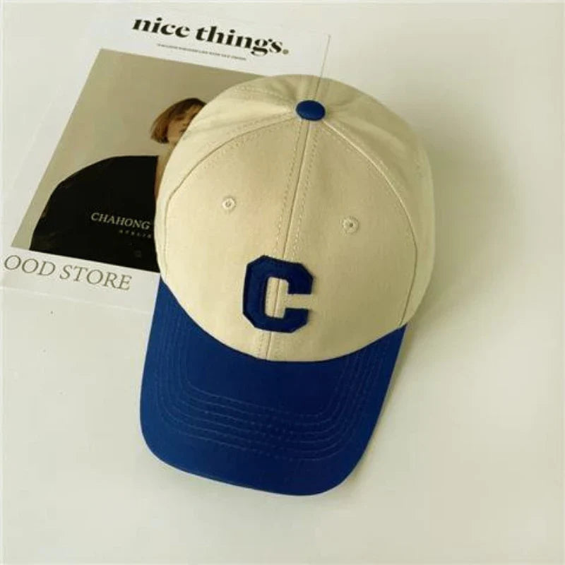 Letter C Baseball Cap for Women and Men Hat  Summer Sun Hats Outdoor Sports Travels Baseball Hat Adjustable