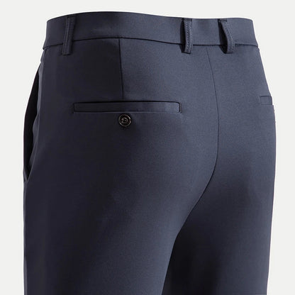 Men's Stretch Trousers Casual Smart Suit Pants Formal Straight Sport Clothing Japanese New Black Navy Elastic Office Work Pants
