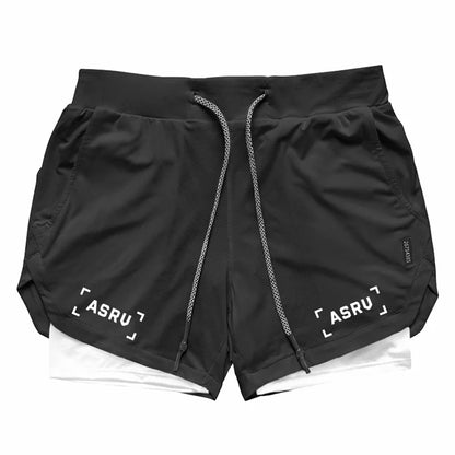 Men's Summer Quick Dry Running 2 in 1 Shorts Sports Jogger Short Pants Male Gym Fitness Workout Sweatpants Plus Size M-5XL