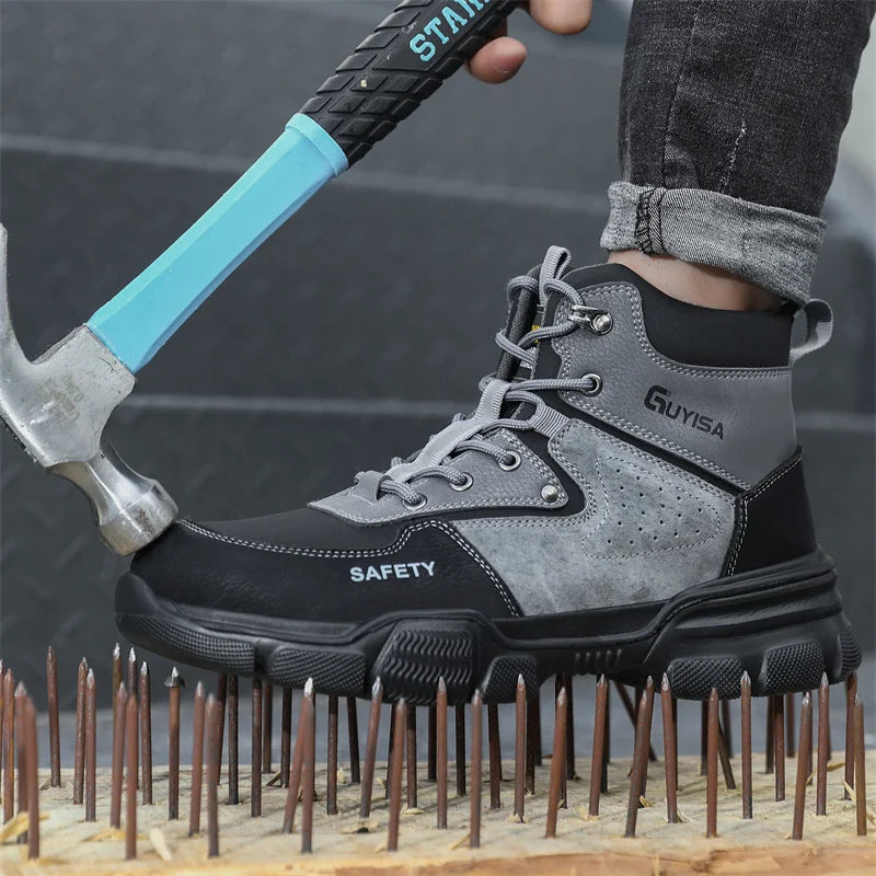 security boots for men work safety sneakers high quality Work shoes with steel toe anti slip anti puncture indestructible shoes