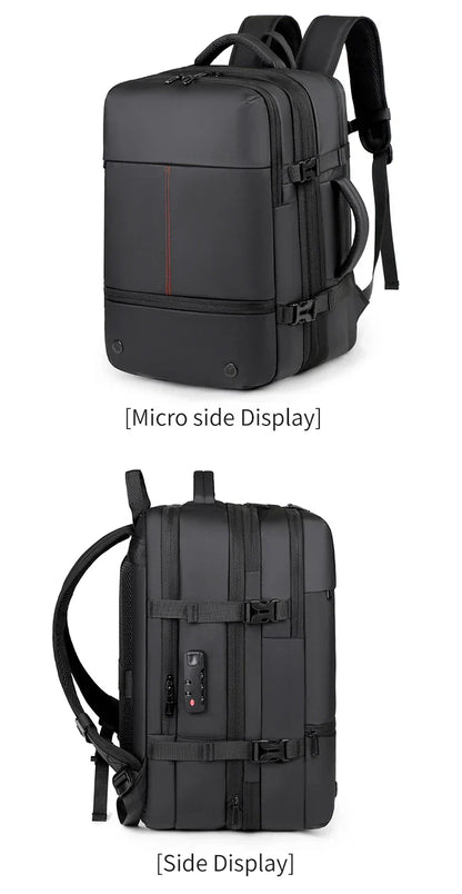 Men's Backpack with Expandable Vacuum Compression, Large Capacity, Dry and Wet Separation, Multifunctional Business Backpack for Short Business Trips