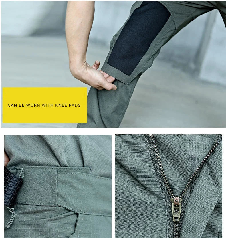 Cargo Pants Men Tactical Trousers Casual Multi Pockets Waterproof Pant Wear-Resistant Casual Trousers Outdoor Hiking Work Man