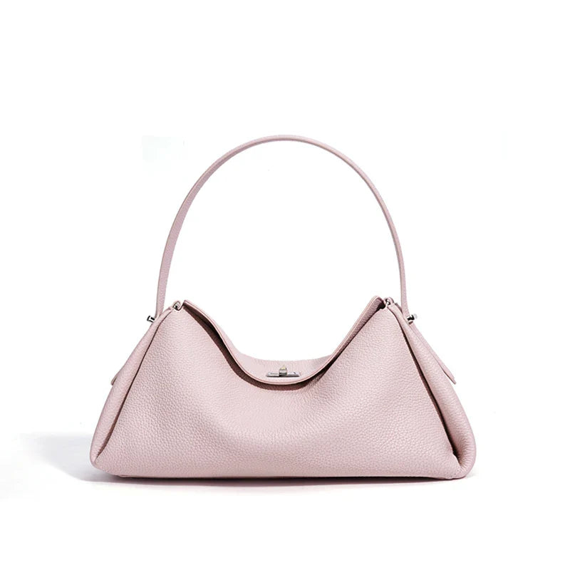 Minimalist Lady Soft Genuine Leather Pillow Crossbody Bag Women's Convertible Shoulder Bags 2026 New Chic Solid Color Handbag