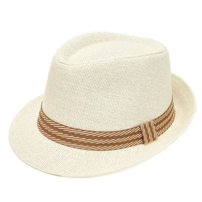 Lightweight Linen Belfry Trilby Hat Sun Protection Versatile Panama Trilby Hat Short Brim Breathable Fedora Sun Hat Travel
