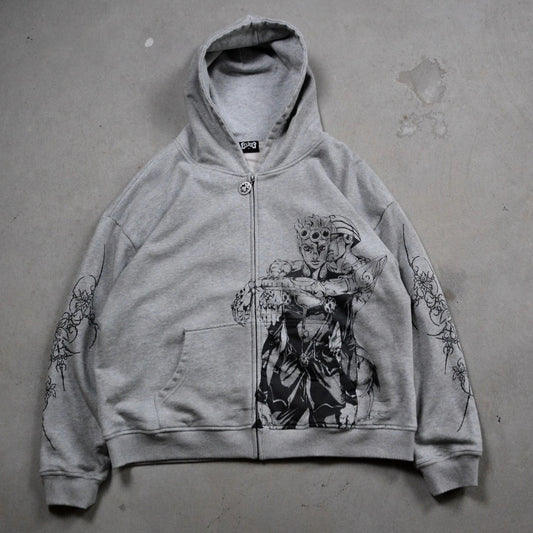 Harajuku Jojo Bizarre Adventure Zip Up Hoodies Oversized Mens Womens Zipper Hoodie Hip Hop CoupleS Y2k Street Sweatshirt