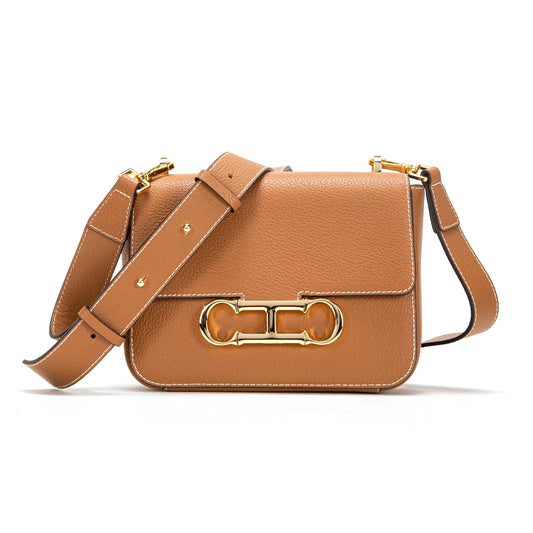 Women's Saddle Bag 2024 Autumn/Winter New Black Cow Leather Flip Small Square Bag Simple Commuter Diagonal Cross Bag