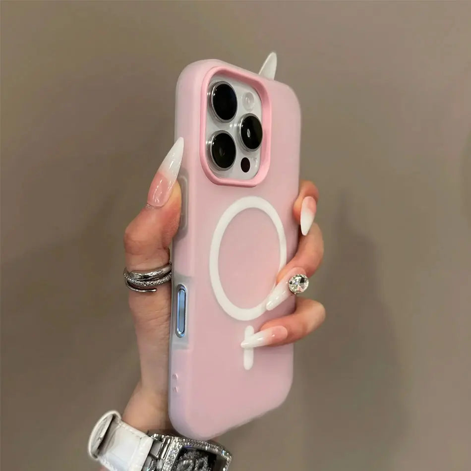 Luxury Candy Color For Magsafe Wireless Charge Case For iPhone 11 12 13 14 15 16 17 Pro Max Plus Magnetic Bumper Cases Cover