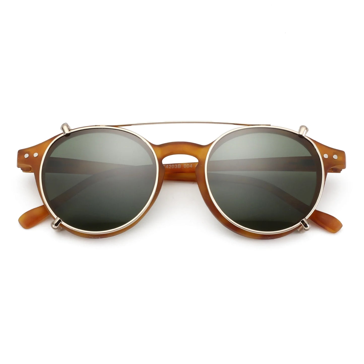 Steampunk Style Clip On Sunglasses for Men Women Anti Blue Light Glasses+Polarized Clip Fashion/Retro Computer Eyewear