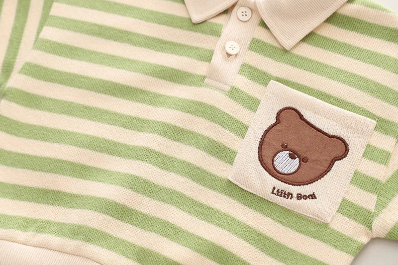 New Autumn Baby Clothes Set Children Boys Striped T-Shirt Pants 2Pcs/Sets Infant Girls Clothing Toddler Costume Kids Tracksuits