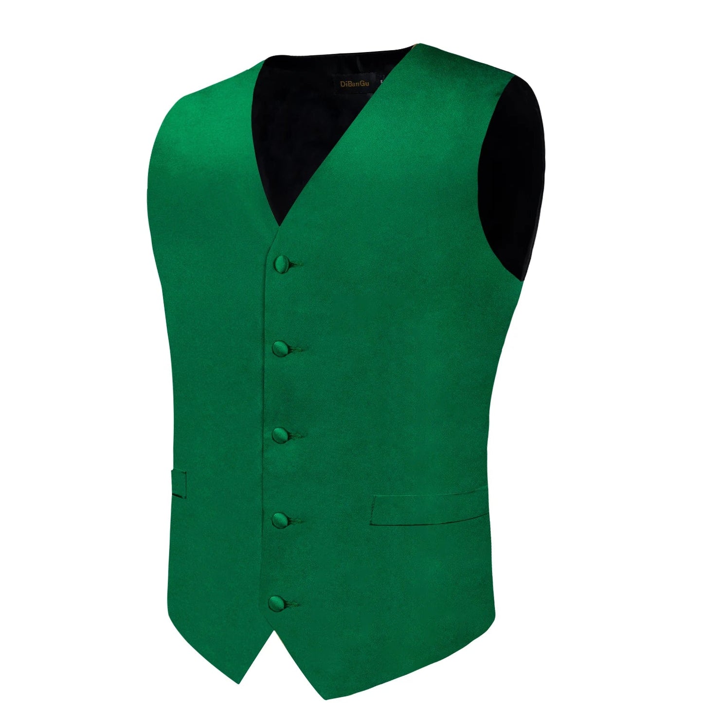 Wedding Party Green Men's Vest Shirt Accessories Fashion chaleco hombre for Man Four Seasons Wear Wholesale Necktie Handkerchief