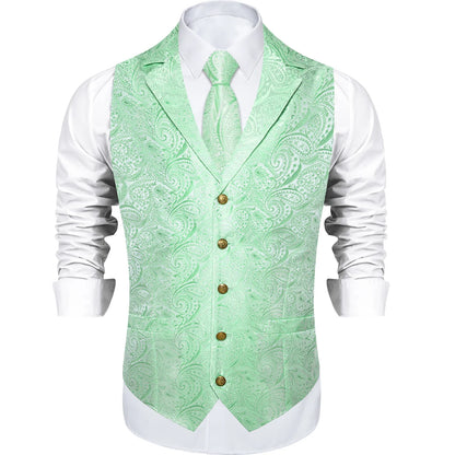 Victorian Vest Tie Set Green Plaid Gothic Waistcoat Sleeveless Jacket for Men Wedding Party Tuxedo Men's Soical Clothing