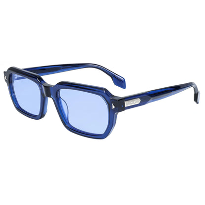 Designer Retro Rectangle Sunglasses Color Block Black Dark Red Temples UV400 Unisex Eyewear