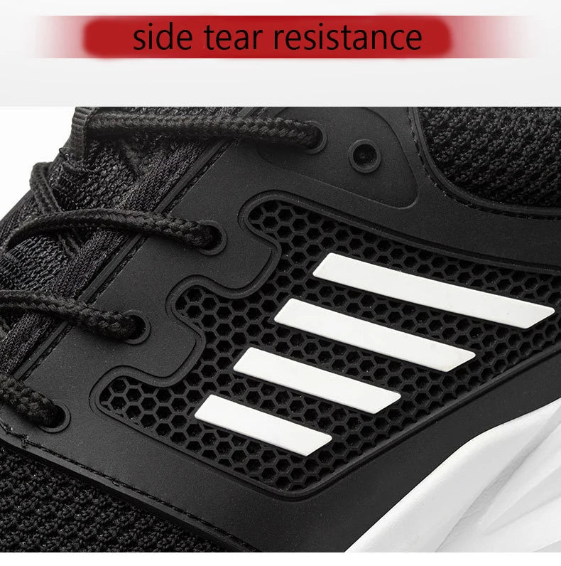 Fashion Safety Shoes Men Steel Toe Sneakers Puncture Proof Breathable Work Boots Man Comfy Work Shoes Slip and Oil Resistant