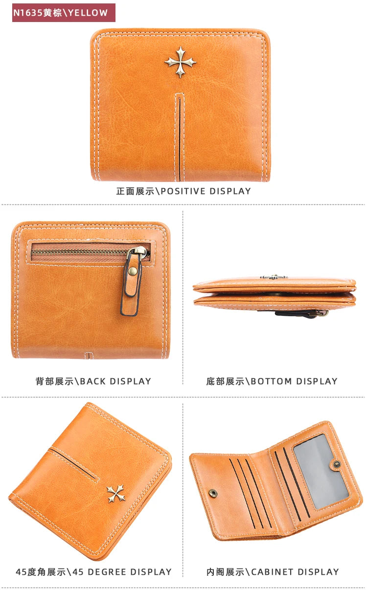 Nouveau Mini Portefeuille Femme Mince Mode Féminine Petits Portefeuilles Fermeture Éclair Cuir PU Qualité Porte-Monnaie Femme Porte-Cartes