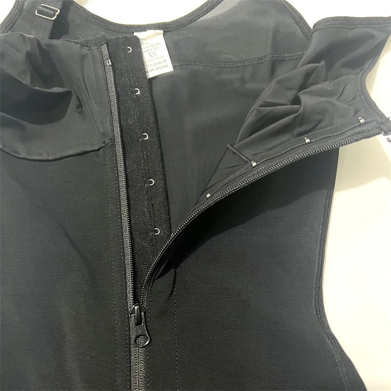 Fajas Body Shaper Tummy Control Butt Lifter Shapewear Bodysuit Zipper Design Crotch Postpartum Waist Trainer Slimming Girdles