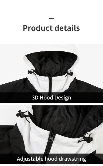 Thick Men Women One-Piece Ski Jumpsuit Outdoor Sports Snowboard Jacket Warm Jump Suit Waterproof Winter Clothes Overalls Hooded