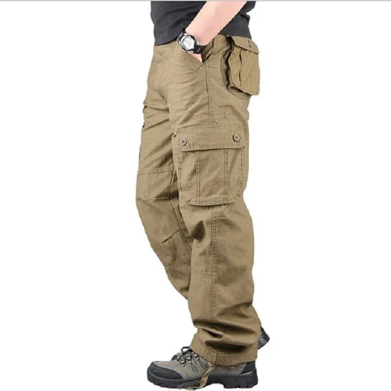 6 Pockets Tactical Cargo Pants Men's Loose Trousers Joggers  Hunting Large Size Casual Pants For Male Outdoor Work Overalls