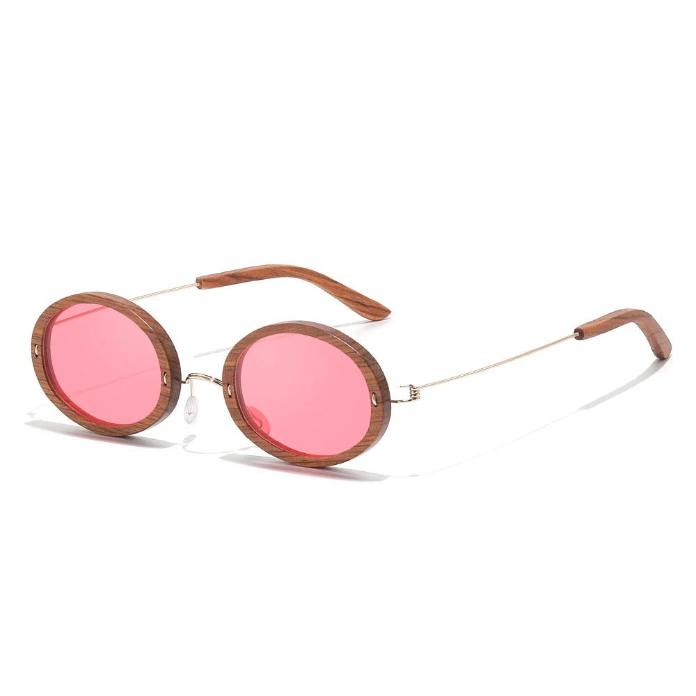 Wooden Aduit Sunglasses Brazilian rosewood Handmade Polarized Glasses Mirror Coating Lenses Eyewear With Gift Box 2103