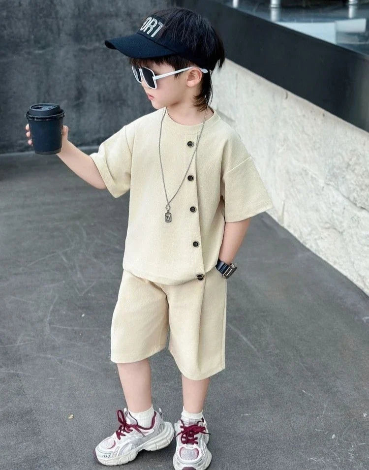 Summer Shirts Fashion Children 8 To 14 Years Casual Clothes 4 Clothing Toddler Boy Boys 7 Kids Set Boy's Suit Child Outfit Boys'