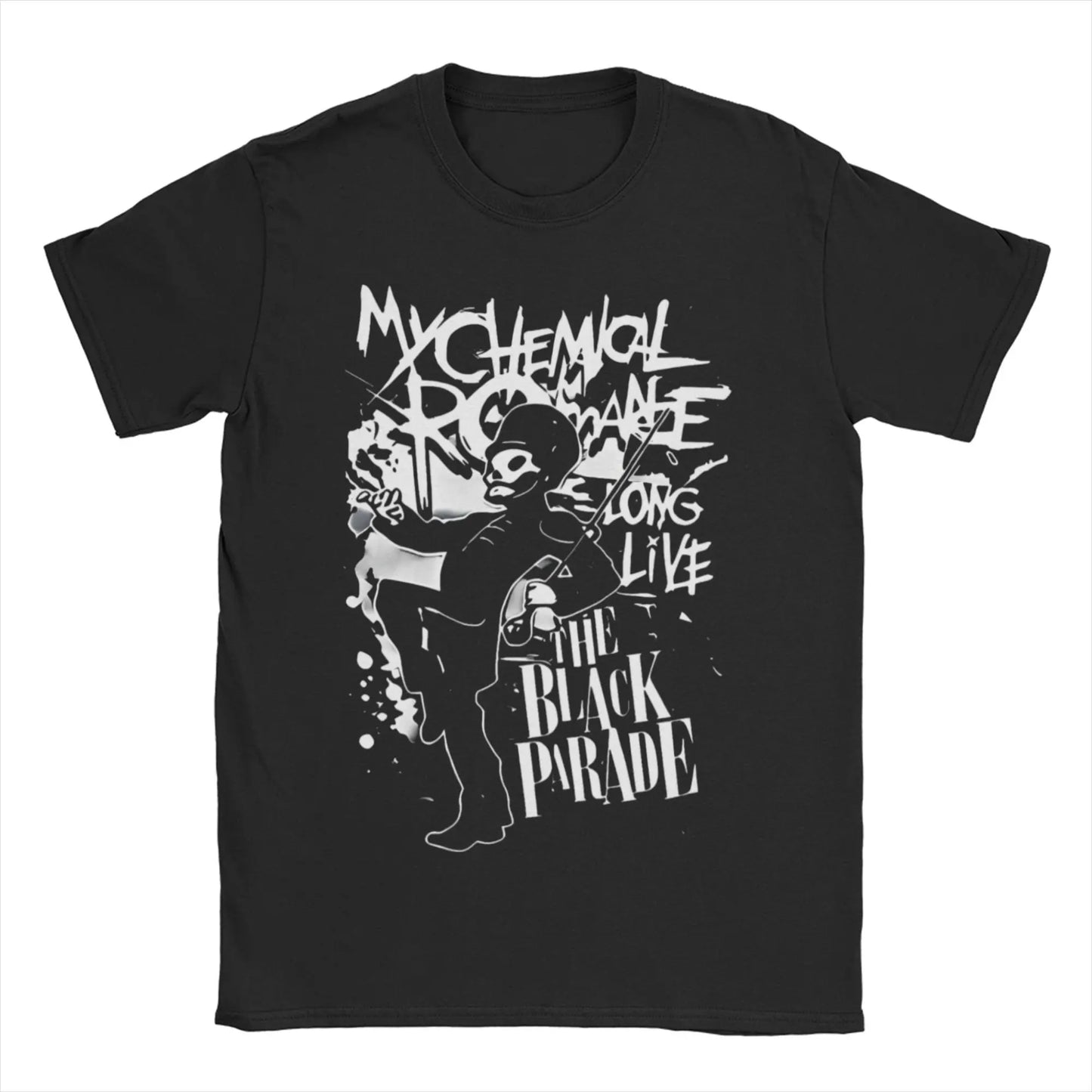 Men Women Mcr Band  Punk Rock T Shirt My Chemical Romance  100% Cotton Clothes Vintage Round Collar Tee Shirt Plus Size T-Shirt