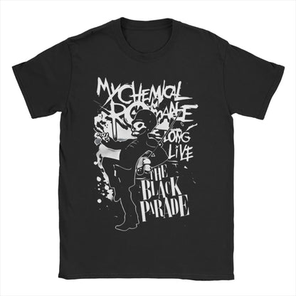 Men Women Mcr Band  Punk Rock T Shirt My Chemical Romance  100% Cotton Clothes Vintage Round Collar Tee Shirt Plus Size T-Shirt