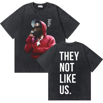 Washed Vintage Rapper Kendrick Lamar Good Kid Money Trees T-shirts Men Hip Hop Retro Oversized Tshirt Male Fashion Trend T Shirt