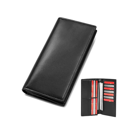 Japane Style Genuine Leather Long Men's Wallet Cowhide Multifunctional Women's Card Holder Clutch