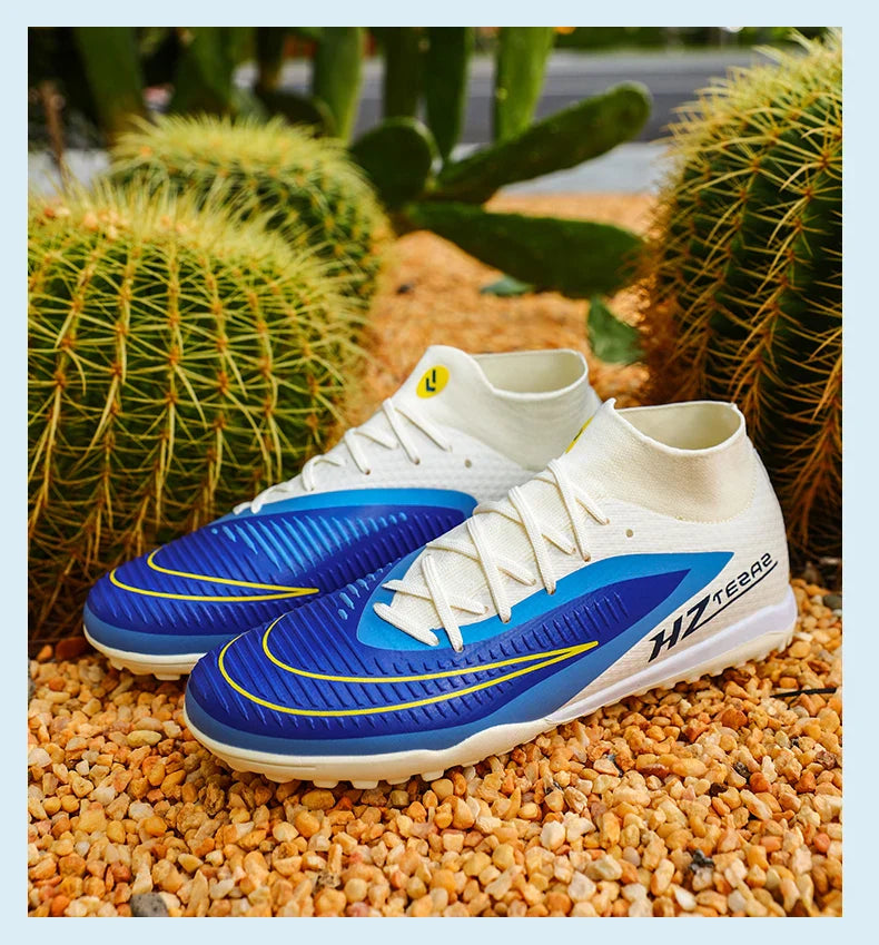 New Men Soccer Shoes Sport Outdoor Football Boots Training Boys Breathable Cleats Adult Long Spikes Non Slip Match Comfortable