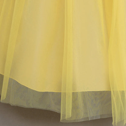Kids Cosplay Disney Beauty and The Beast Belle Princess Dress Girls Party Costume Children Fancy Birthday Party Flower Disguise