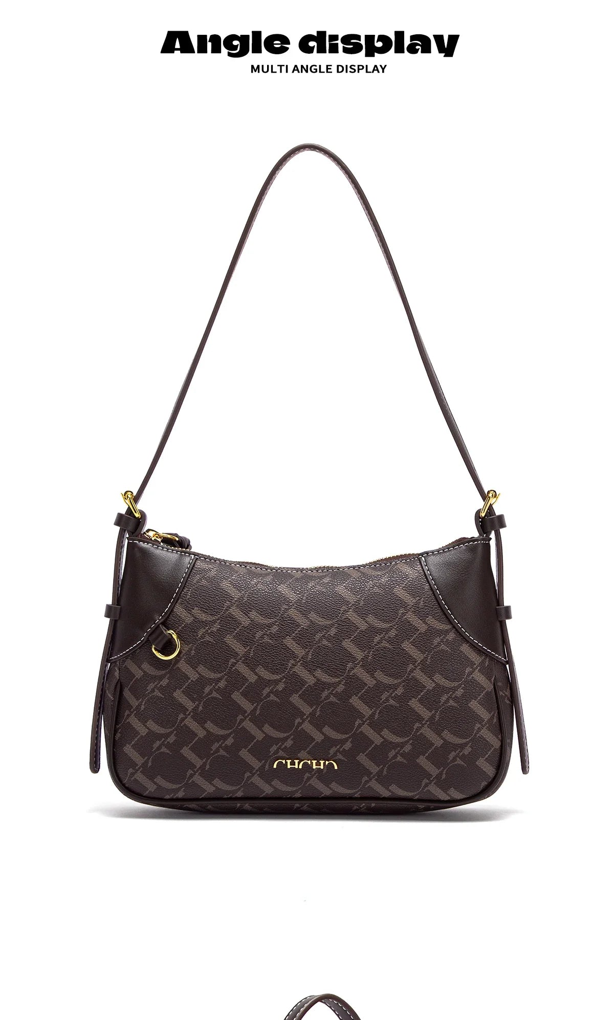 Summer New Simple Crescent Bag 2025 Women's Shoulder Bag with Two Shoulder Straps