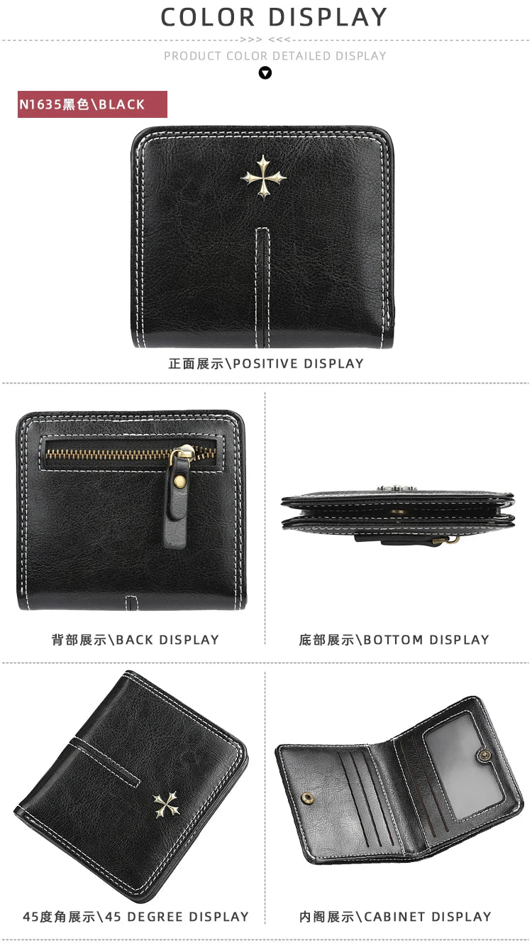 Nouveau Mini Portefeuille Femme Mince Mode Féminine Petits Portefeuilles Fermeture Éclair Cuir PU Qualité Porte-Monnaie Femme Porte-Cartes