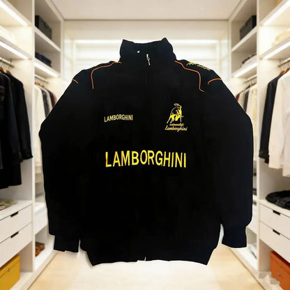 Spring Autumn Thin Racing Embroidered Motorcycle Jacket Cycling Suit Casual Sport Jacket For Lamborghini URUS Huracan Aventador