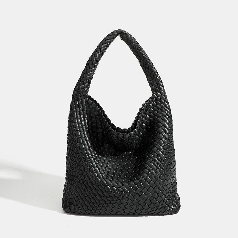 Designer Hand knitting bag PU Large women's Woven tote bag Mistress gift luxury bag original mark bags CasuaL side bag for women