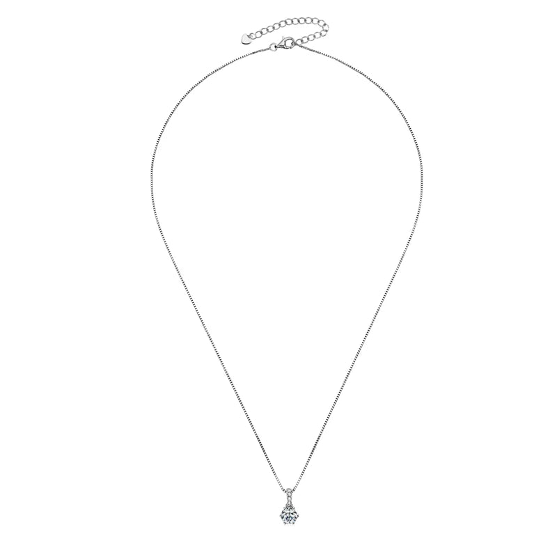 D VVS1 Moissanite Necklace Diamond Pendent 1CT-2CT with Certified 925 Sterling Silver Necklaces for Women Dainty Gifts