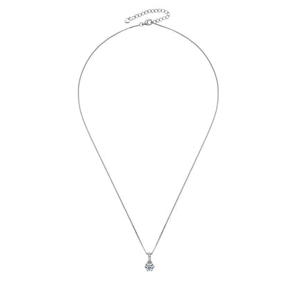 D VVS1 Moissanite Necklace Diamond Pendent 1CT-2CT with Certified 925 Sterling Silver Necklaces for Women Dainty Gifts