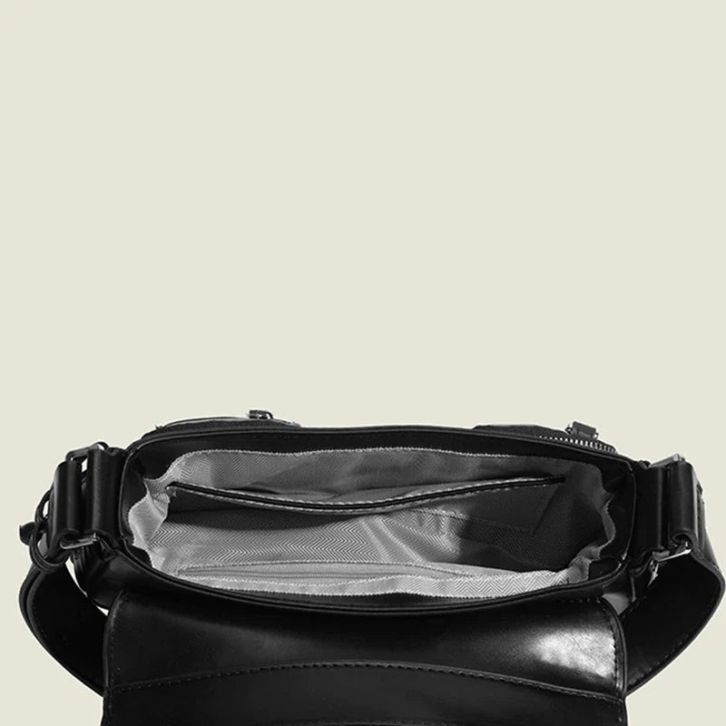 Goth Punk Cool Women's Underarm Bag Hot Girls Shoulder Bags Fashion Design PU Leather Female Handbags Tote Purse with Zipper