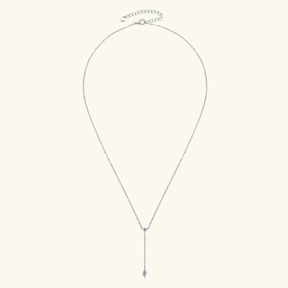 Marquise Cut Moissanite Necklaces Long Tassel Clavicle Chains Necklace for Women 925 Sterling Silver Jewelry Collares