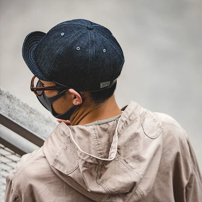 Retro Peaked Cap for Men Designer Beret Streeetwear Short Brim Flip Hat Casual Newsboy Hats Jeans Blue Khaki Amekaji Wear
