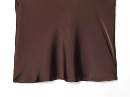 Elegant Women Lace Splice Sexy Satin Sling Tops 2026 Spring Summer Fashion Female V-Neck Backless Slimming Underwear Vest