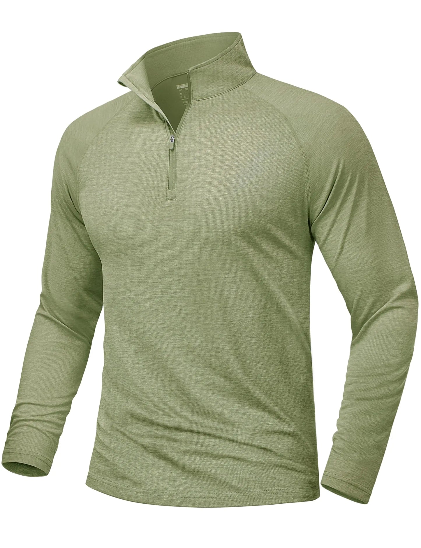 Sun Protection Long Sleeve Shirts Men's 1/4 Zip Up UPF 50+ Rash Guard Lightweight Quick Dry Fishing Running T-Shirts