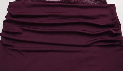 Lace Patchwork Backless O Neck Women Dresses Fashion Sheer Long Sleeve Sheath Outfits Hollow Out Female Hip Wrap Bodycon