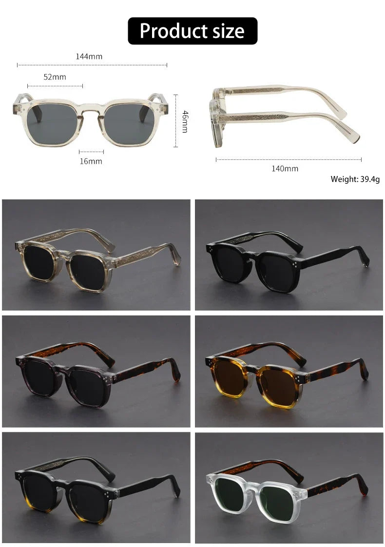 New Fashion Personalized Simple Geometric Design Polarized Sunglasses UV Protection Customizable Prescription  1045