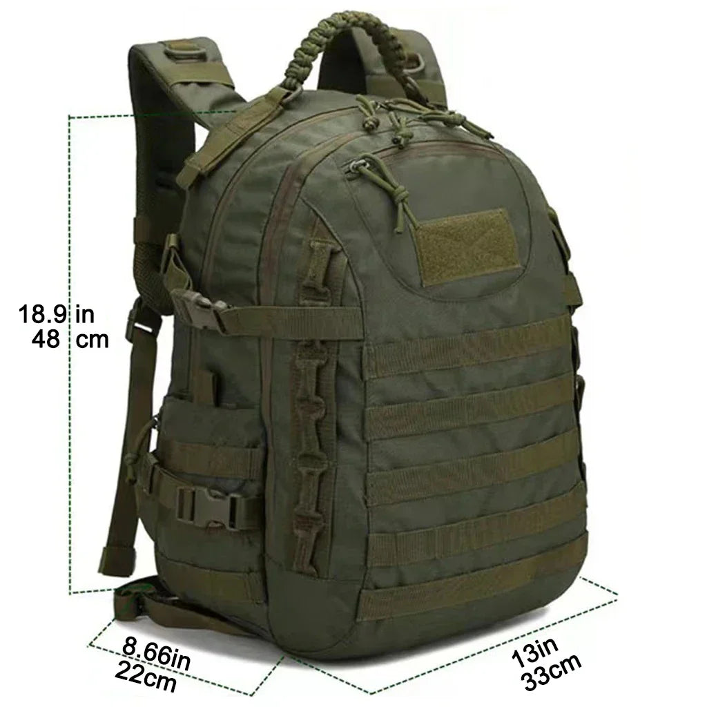 35L Outdoor Backpack Waterproof Camouflage Camping Hiking Backpack Large Wear-Resistant Sports Bag
