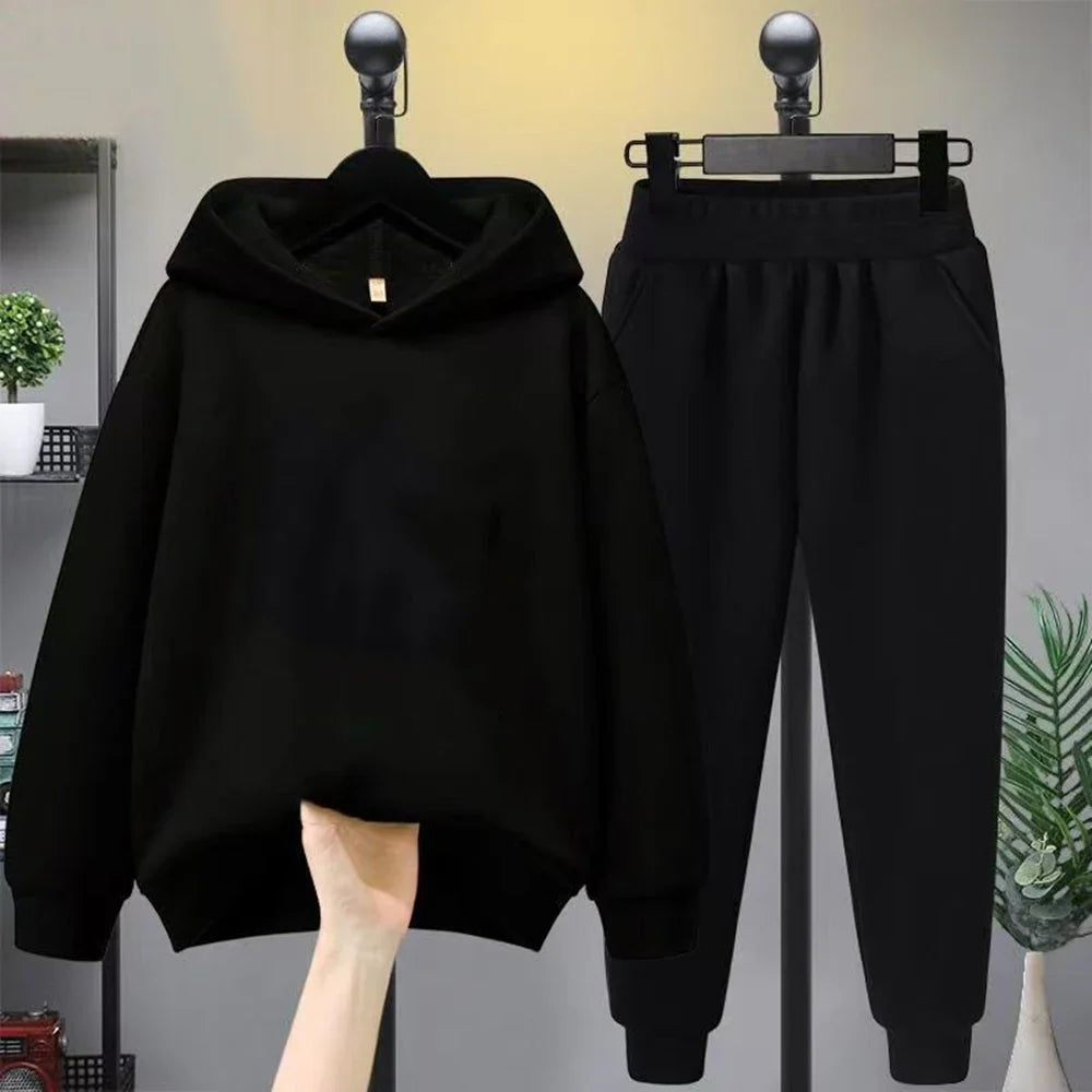 Children Hoodie Child Ninja Print 3-12 Years Old Boys Girls Toddler Coat Top+Pants Stylish Casual Black Sweatshirt Set