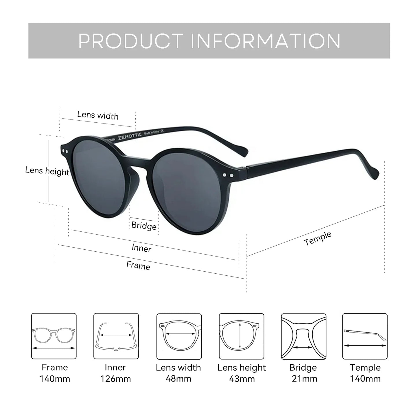(S Size) Retro Circular Polarized Sunglasses 2026 2025 Men Women Vintage Small Round Sun Glasses UV400 Goggles Shades