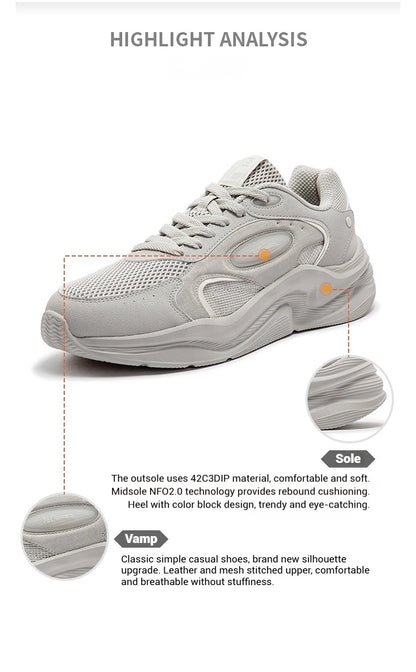 Men Casual Shoes New Breathable Mesh Upper Soft Sole Cushioning Anti-slip Comfortable  Sneakers 672516702