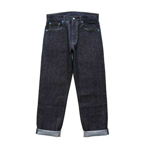 SZ6601-10OZ Men Jeans Selvedge Sanforized Denim Jeans Summer Indigo Jeans for Man Regular Fit Straight Leg 10 Oz