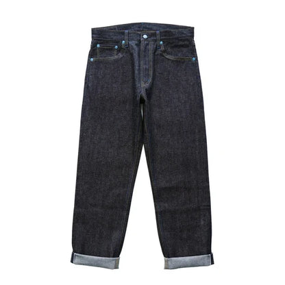 SZ6601-10OZ Men Jeans Selvedge Sanforized Denim Jeans Summer Indigo Jeans for Man Regular Fit Straight Leg 10 Oz