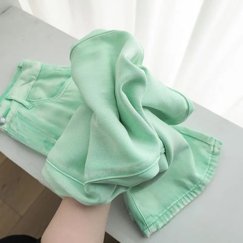 Woman Jeans 100% Lyocell Breathable Denim Wide Leg Towel Sweep drape loose 2025 Summer ice silk Baggy Famale Denim Pants 5 Color